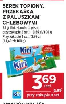 Serek topiony przekąska z paluszkami chlebowymi Kiri
