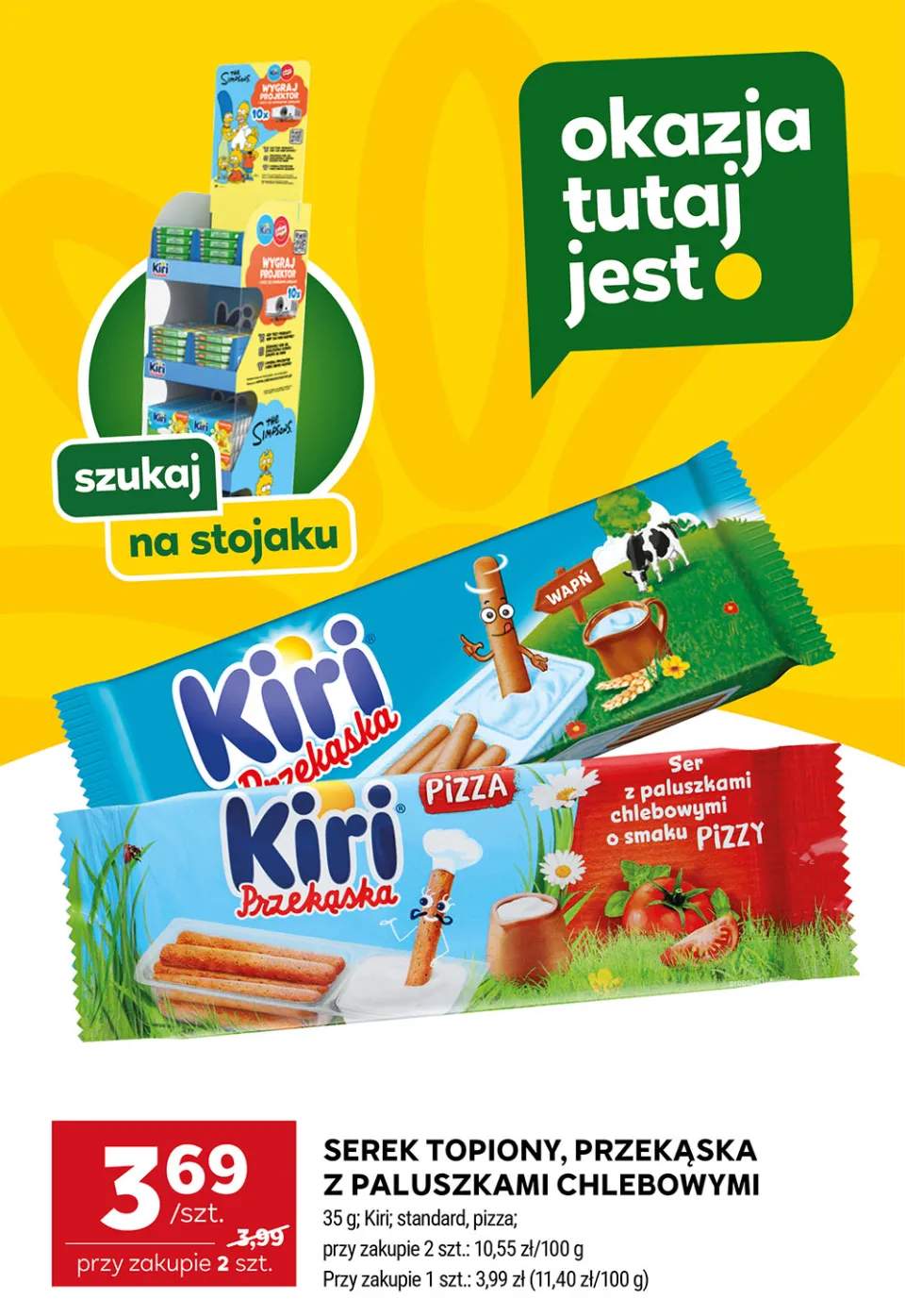 Serek topiony przekąska z paluszkami chlebowymi Kiri