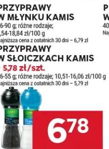 Przyprawy w młynku Kamis