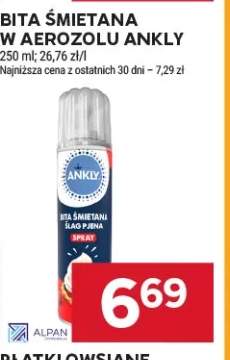 Bita śmietana w aerozolu Ankly
