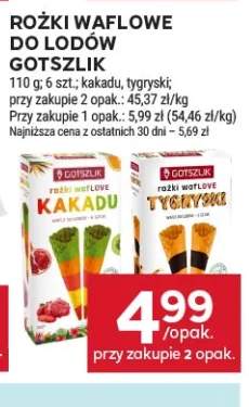 Rożki waflowe do lodów Gotszlik Kakadu