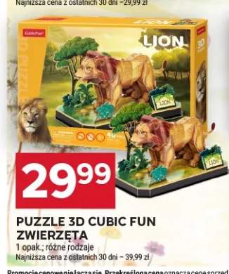 Puzzle 3D Cubic Fun zwierzęta