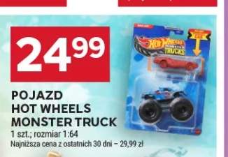 Pojazd Hot Wheels Monster Truck rozmiar 1:64