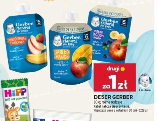 Deser Gerber jabłko banan truskawka