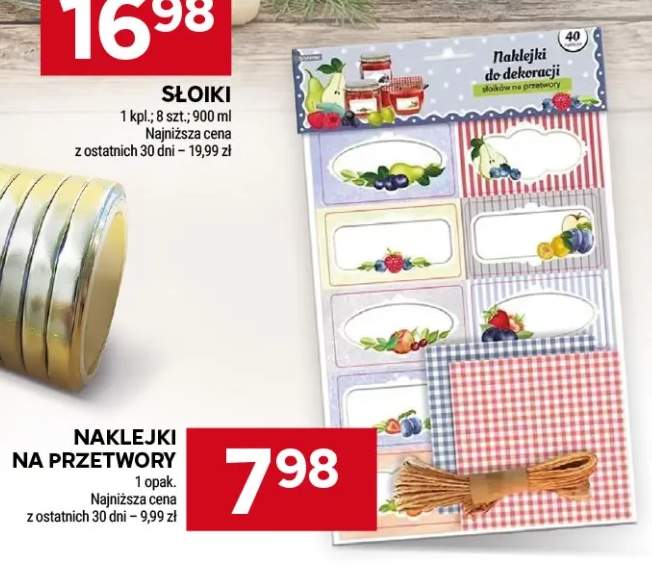 Naklejki na przetwory