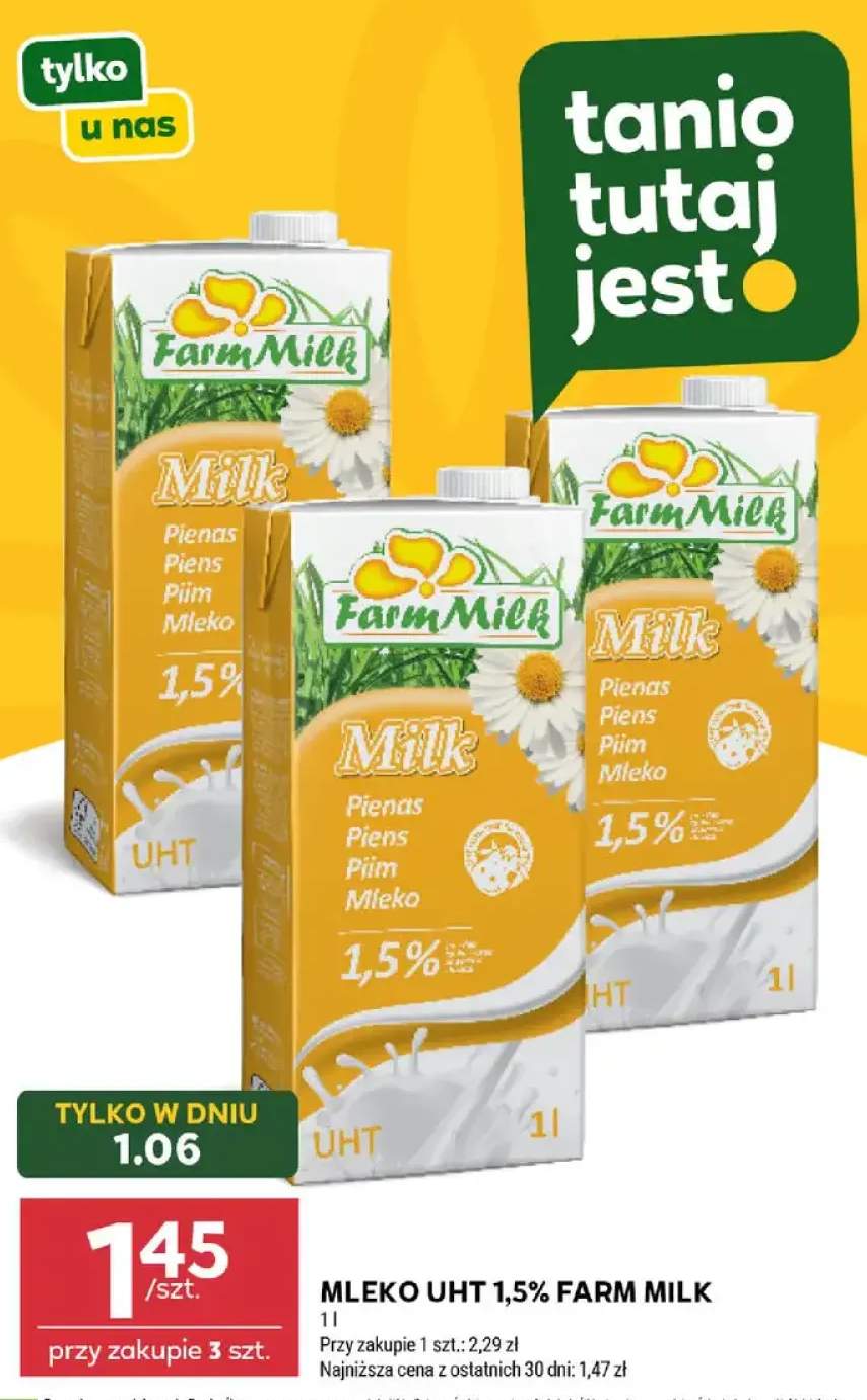 Mleko UHT 1,5% Farm Milk