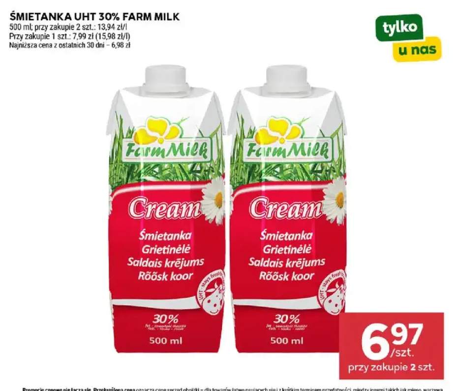 Śmietanka UHT 30% Farm Milk