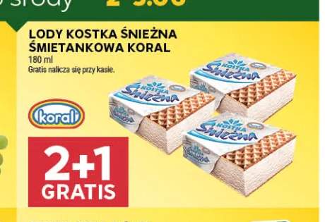Lody Kostka Śnieżna Śmietankowa Koral