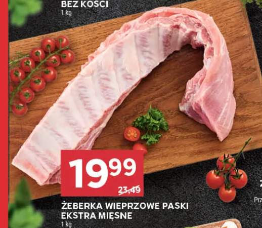 Żeberka wieprzowe paski ekstra mięsne