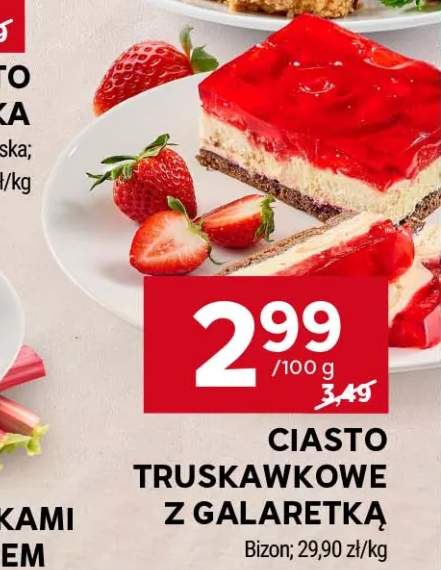 Ciasto truskawkowe z galaretką Bizon