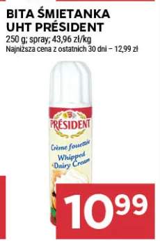 Bita śmietanka UHT Président spray