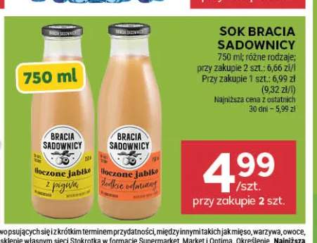 Sok Bracia Sadownicy tłoczone jabłko z pigwą