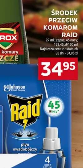 Środek przeciw komarom Raid zapas