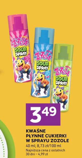 Kwaśne płynne cukierki w sprayu Zozole