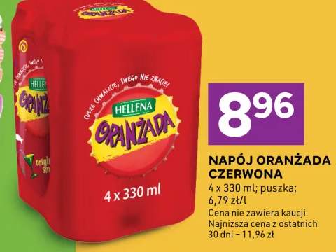 Napój Oranżada Czerwona Hellena 4-pak 330ml