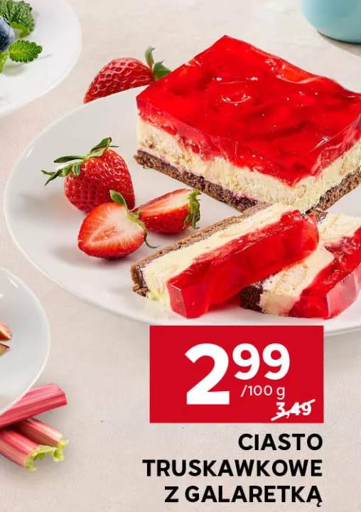 Ciasto truskawkowe z galaretką Bizon