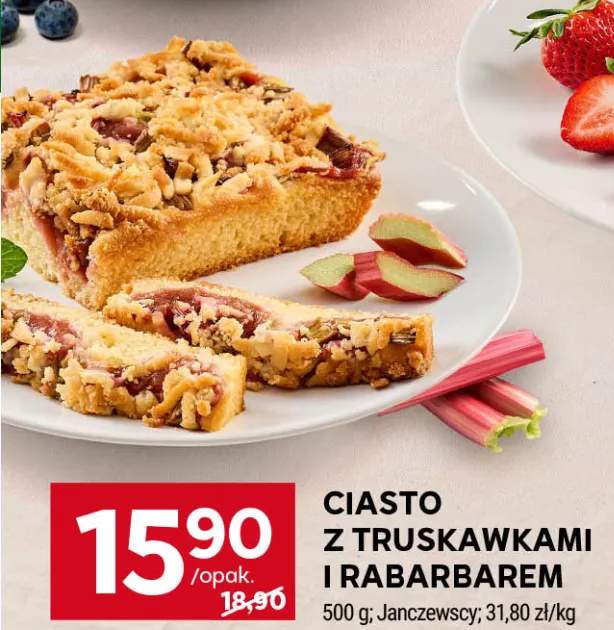 Ciasto z truskawkami i rabarbarem Janczewscy