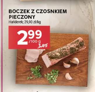 Boczek z czosnkiem pieczony Hańderek