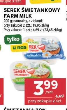 Serek śmietankowy Farm Milk z ziołami