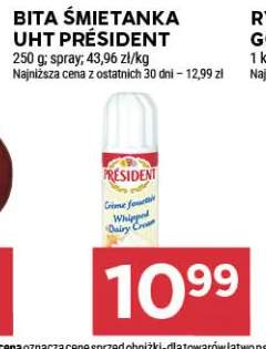 Bita śmietanka UHT Président spray