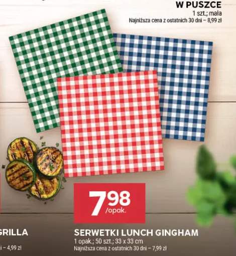 Serwetki lunch Gingham 33x33cm