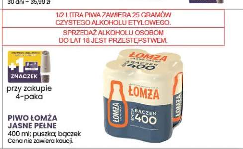 Piwo Łomża Jasne Pełne 4-pak 400ml
