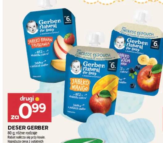 Deser Gerber Natural for Baby jabłko mango