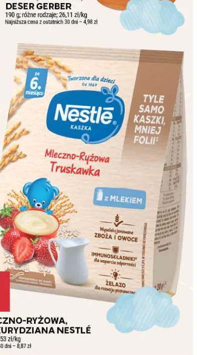 Kaszka mleczno-ryżowa truskawka Nestlé
