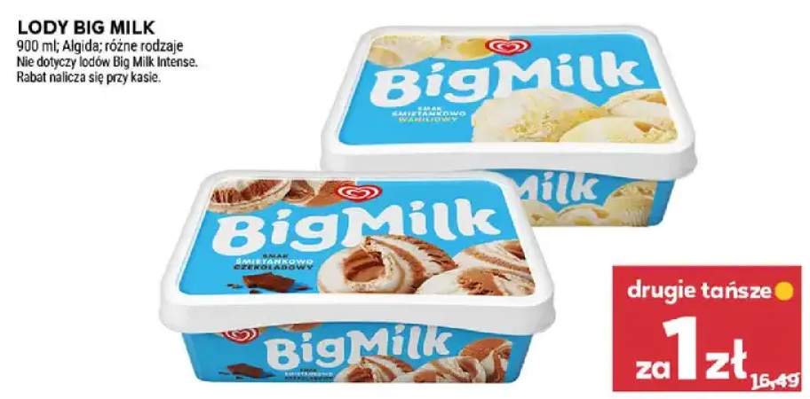 Lody Big Milk śmietankowo-waniliowe