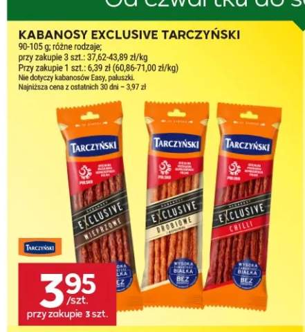 Kabanosy Exclusive Wieprzowe Tarczyński +2 warianty
