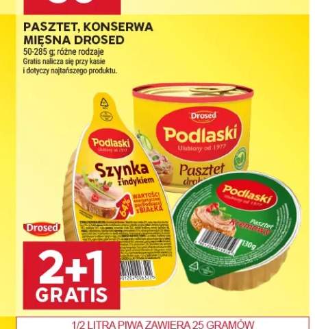 Pasztet Podlaski z szynką Drosed +1 wariant