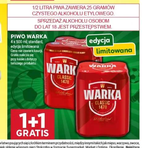 Piwo Warka Classic 4-pak 500 ml
