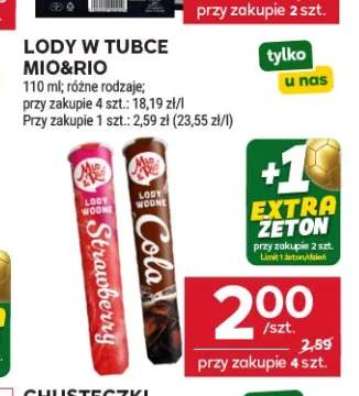 Lody w tubce Mio&Rio