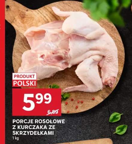 Porcje rosołowe z kurczaka ze skrzydełkami polskie