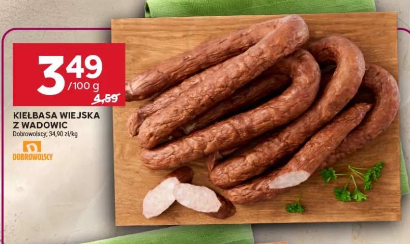 Kiełbasa wiejska z Wadowic Dobrowolscy