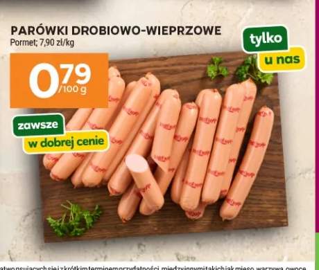 Parówki drobiowo-wieprzowe Pormet