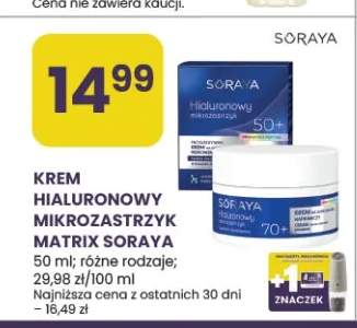 Krem hialuronowy mikrozastrzyk matrix Soraya 50+ +1 wariant