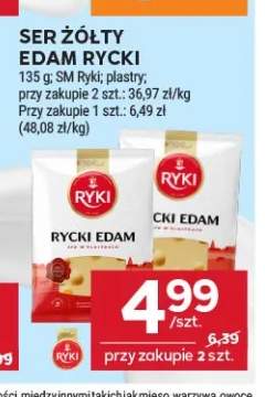 Ser żółty Edam Rycki plastry