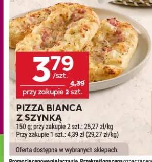 Pizza bianca z szynką
