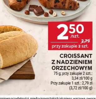 Croissant z nadzieniem orzechowym