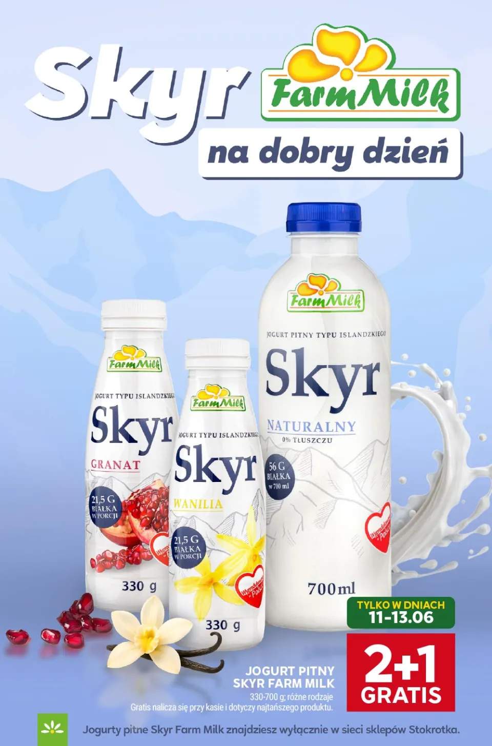 Jogurt pitny Skyr Granat Farm Milk +2 warianty