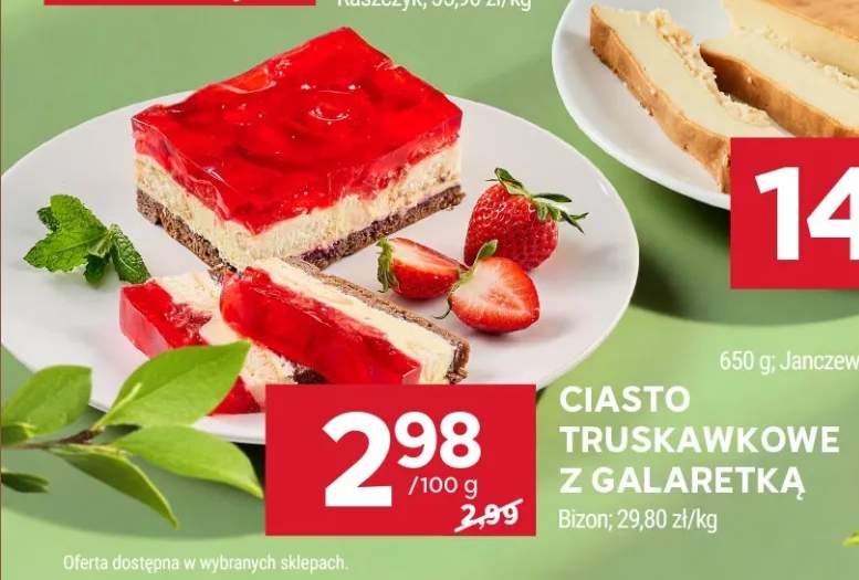 Ciasto truskawkowe z galaretką Bizon