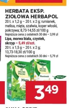 Herbata ekspresowa ziołowa Herbapol Rumianek +9 wariantów