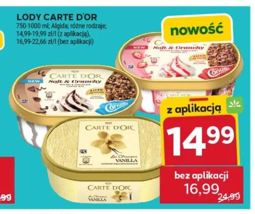 Lody Carte d'Or Vanilla +2 warianty