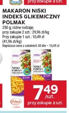 Makaron niski indeks glikemiczny Polmak