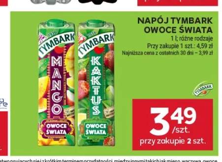 Napój Tymbark Owoce Świata Mango +1 wariant