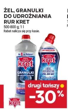 Granulki do udrożniania rur Kret +1 wariant