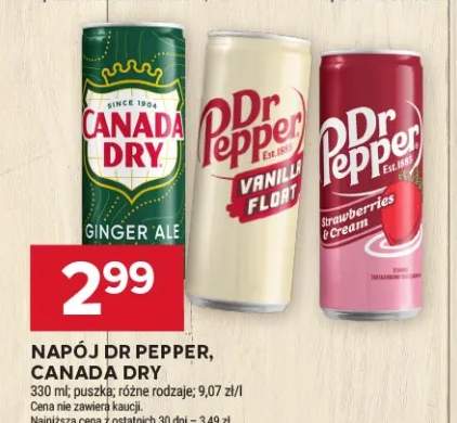 Napój Dr Pepper Strawberries & Cream +2 warianty