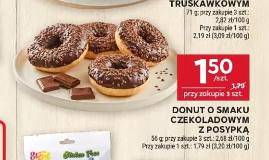 Donut o smaku czekoladowym z posypką
