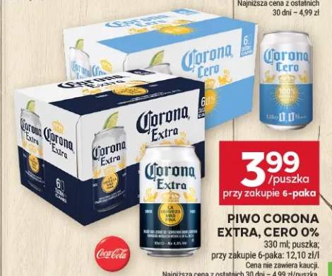 Piwo bezalkoholowe Corona Cero 0% +1 wariant